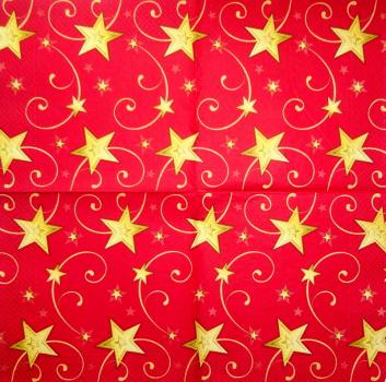 058 Stars - 3-ply - (red)